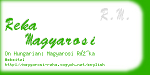 reka magyarosi business card